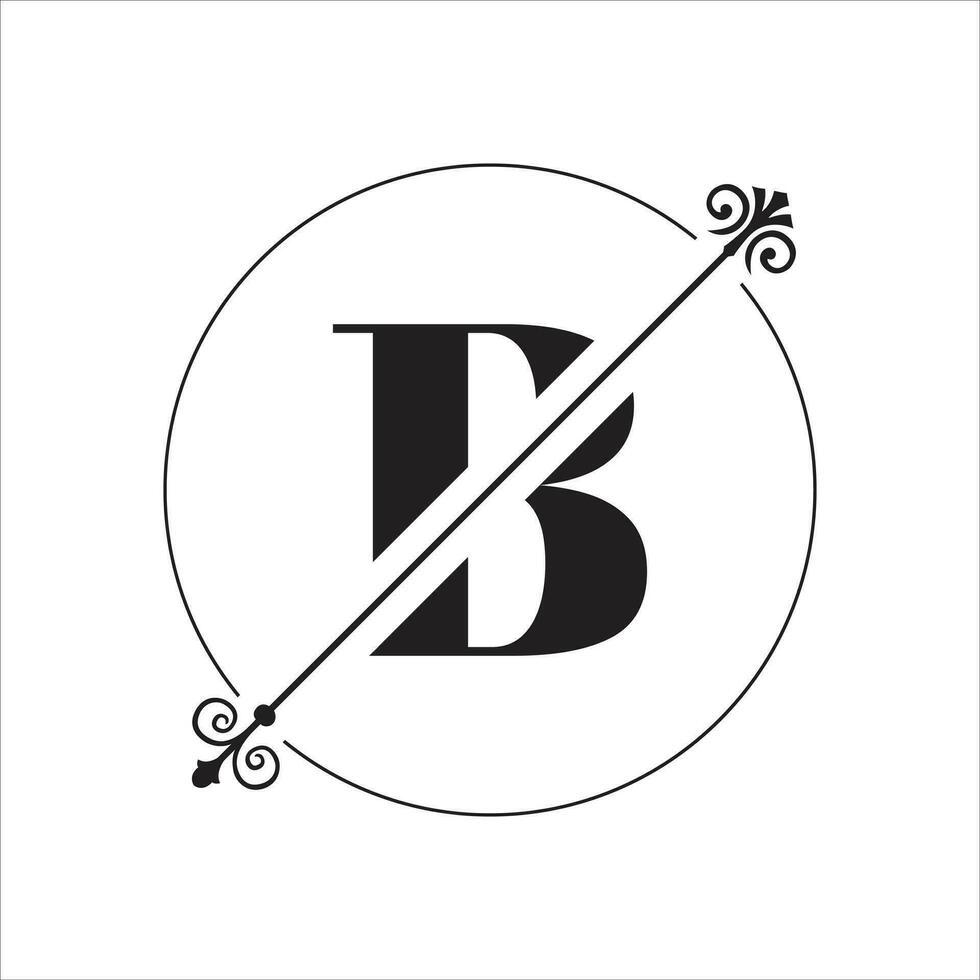 B letter Monogram vector