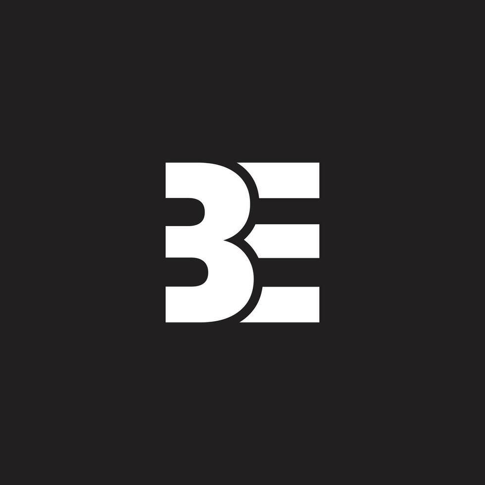 BE, B,E letter logo monogram design vector template