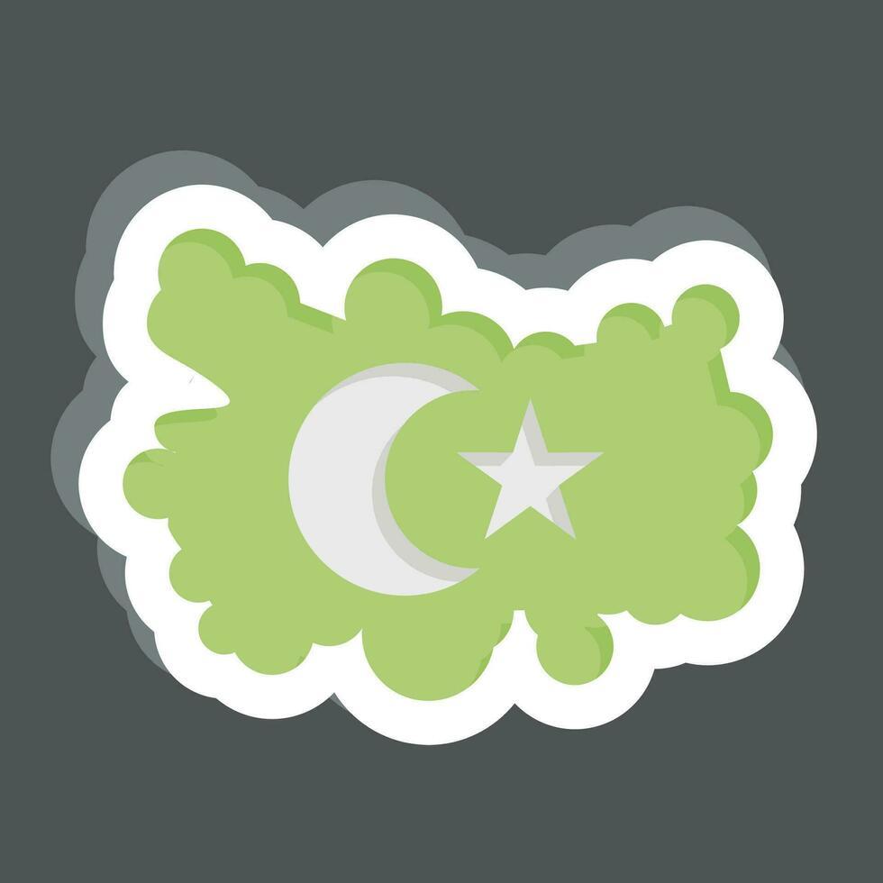 Sticker Turkey Map. related to Turkey symbol. simple design editable. simple illustration vector