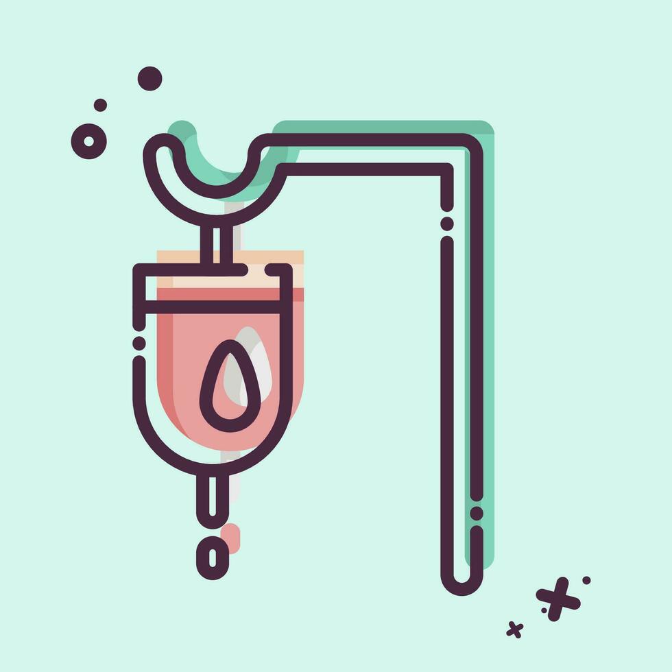 Icon Travenous Saline. related to World Cancer symbol. MBE style. simple design editable. simple illustration vector