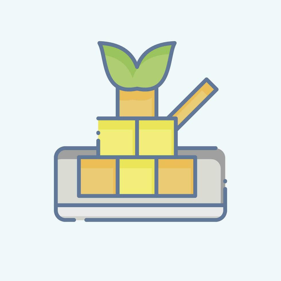 Icon Turkish Delight. related to Turkey symbol. doodle style. simple design editable. simple illustration vector