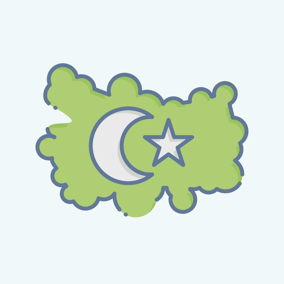 Icon Turkey Map. related to Turkey symbol. doodle style. simple design editable. simple illustration vector