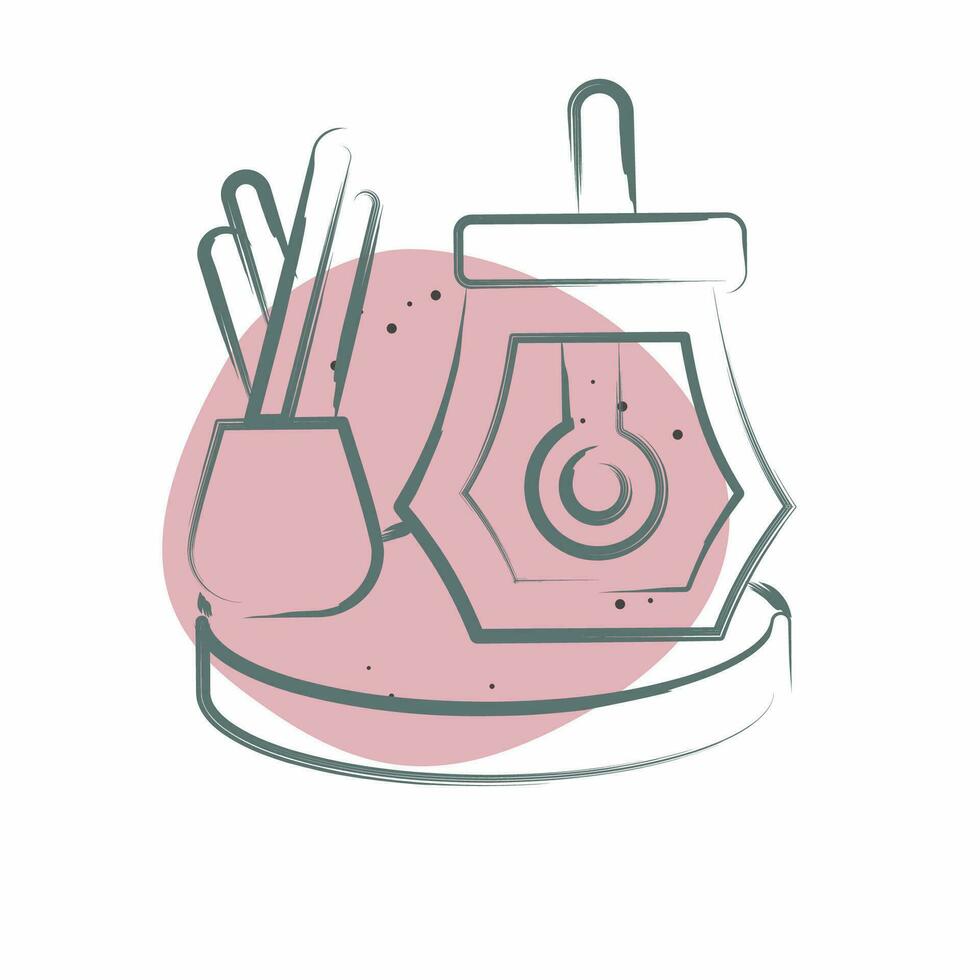 Icon Turkish Tea. related to Turkey symbol. Color Spot Style. simple design editable. simple illustration vector