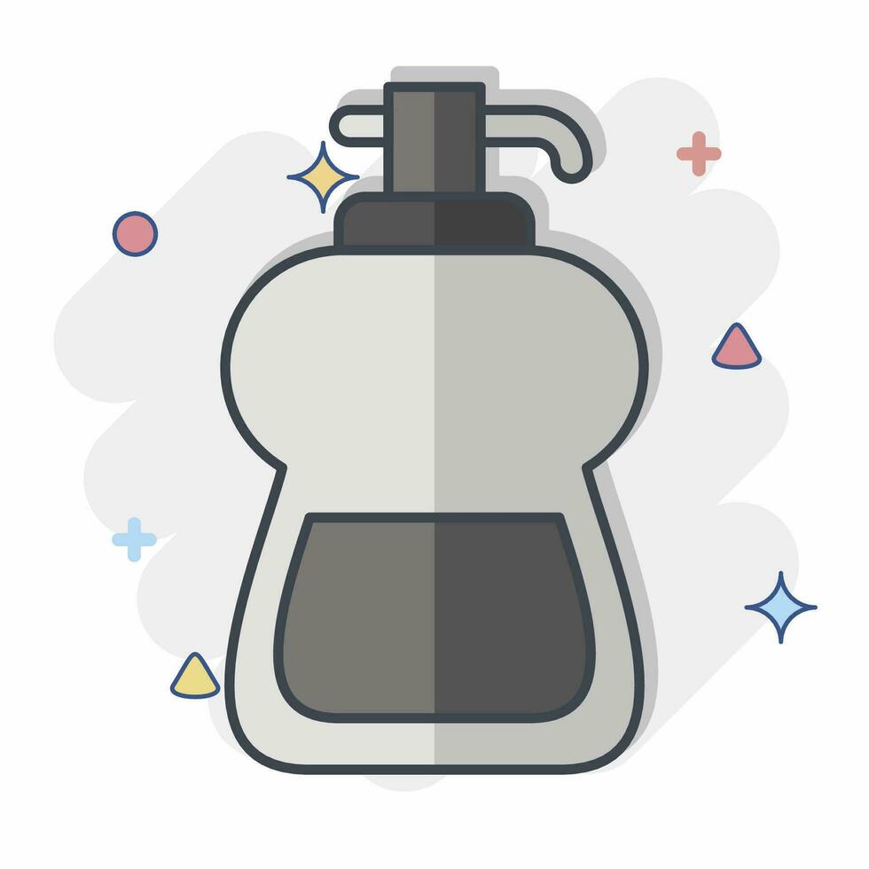Icon Liquid Soap. related to Cleaning symbol. comic style. simple design editable. simple illustration vector