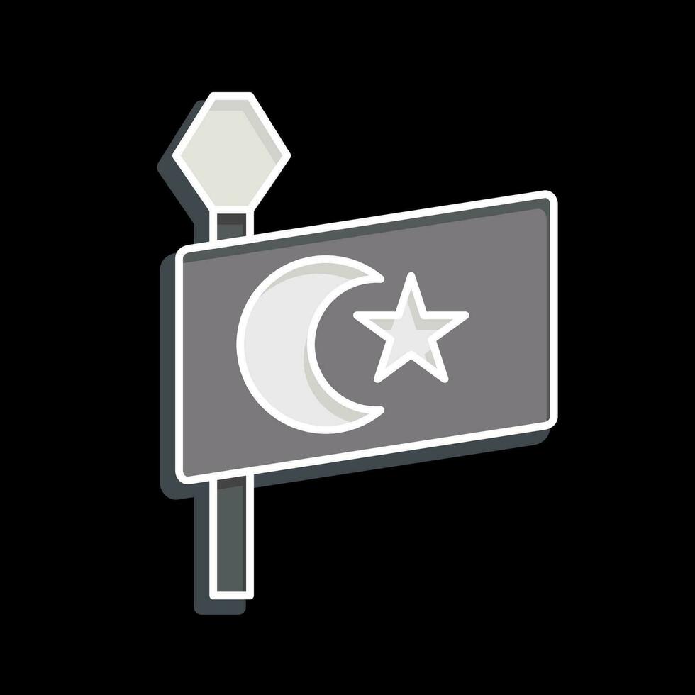 Icon Turkey Flag. related to Turkey symbol. glossy style. simple design editable. simple illustration vector