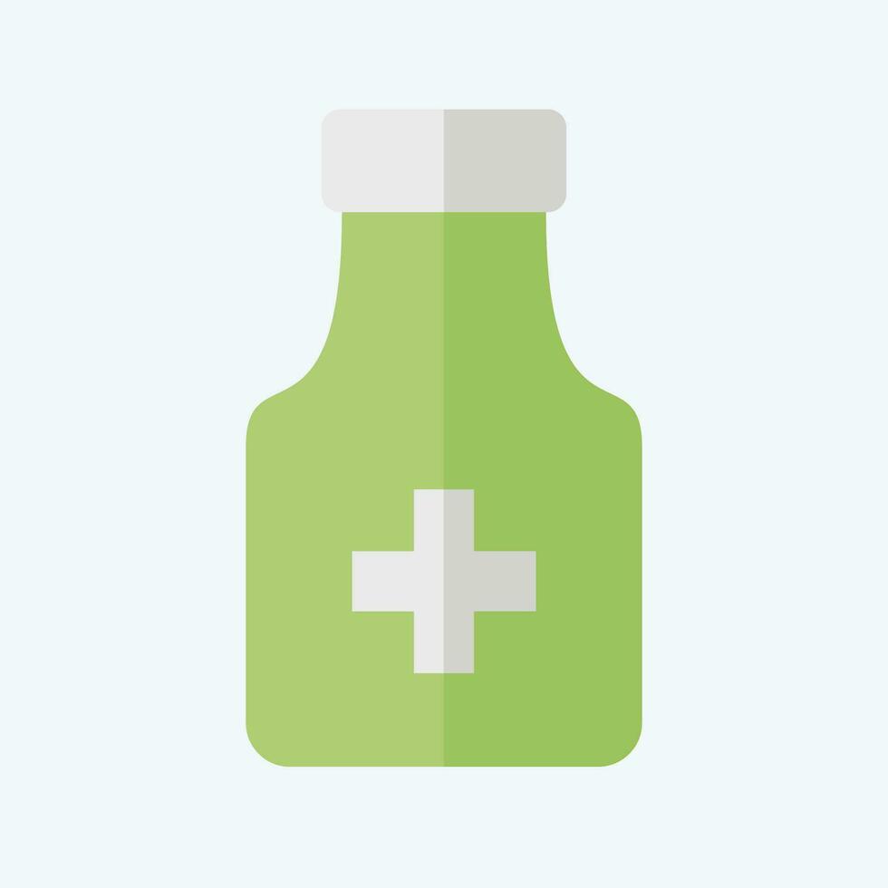 Icon Medicine 1. related to World Cancer symbol. flat style. simple design editable. simple illustration vector