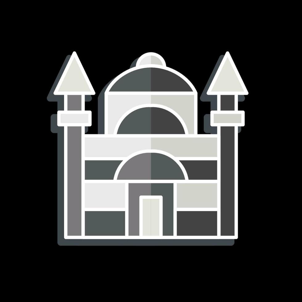 Icon Blue Mosque. related to Turkey symbol. glossy style. simple design editable. simple illustration vector