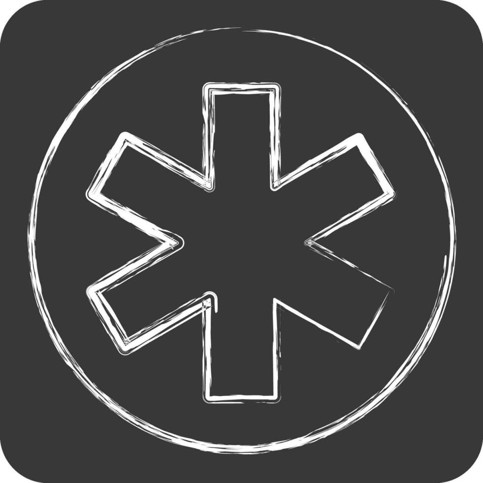 Icon Emergency. related to World Cancer symbol. chalk Style. simple design editable. simple illustration vector