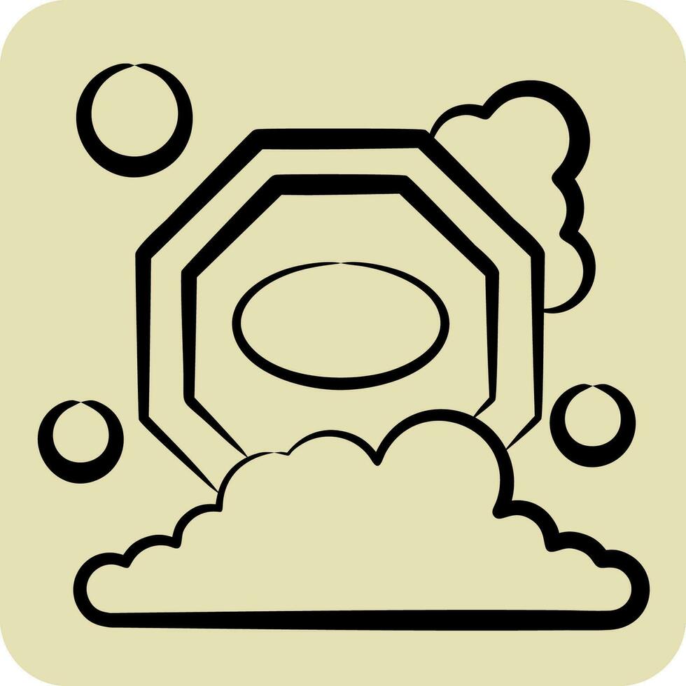 Icon Turkish Black Soap. related to Turkey symbol. hand drawn style. simple design editable. simple illustration vector