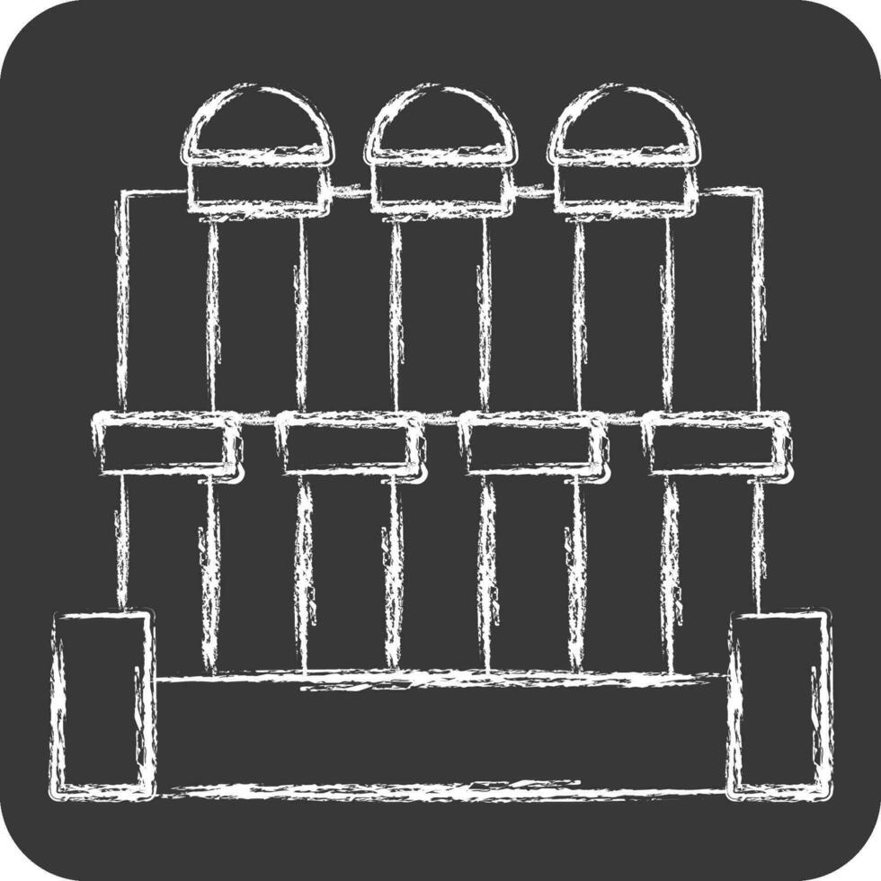 Icon City Of Ephesus. related to Turkey symbol. chalk Style. simple design editable. simple illustration vector