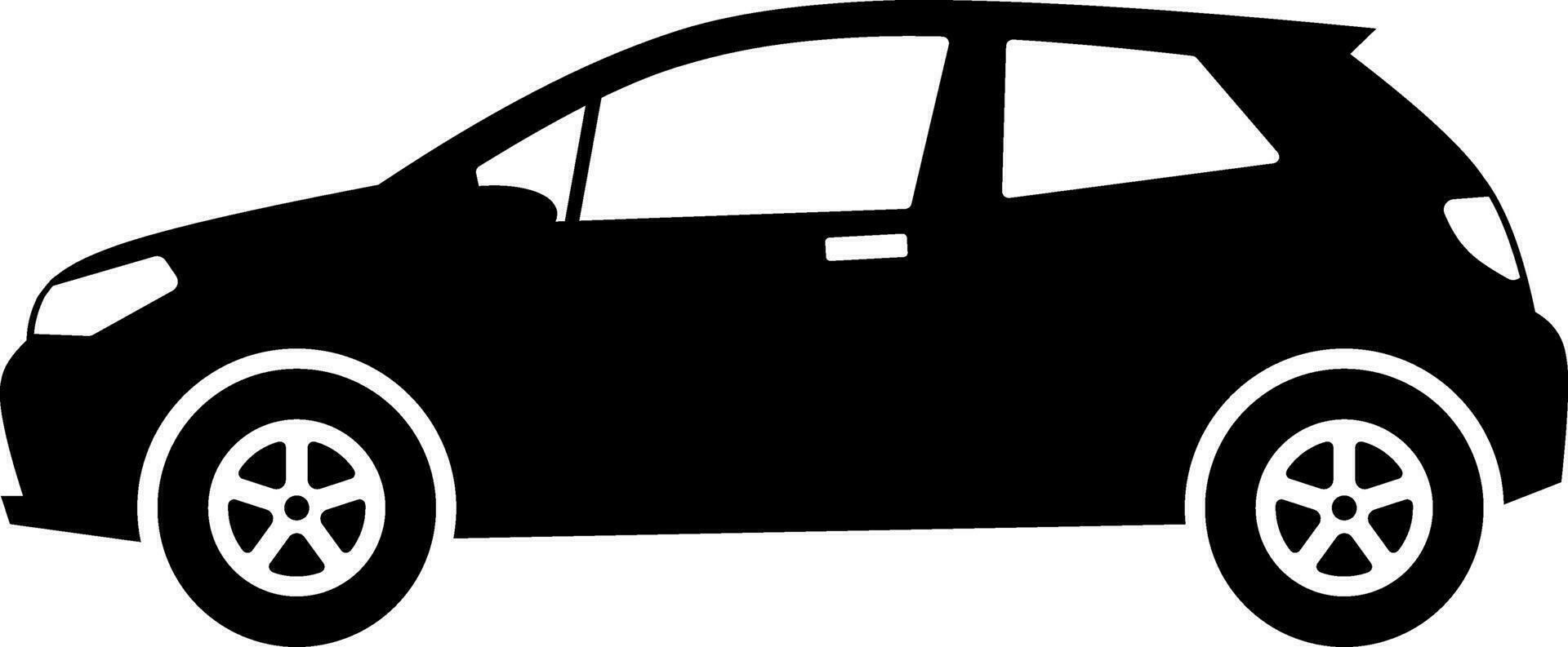 Hatchback car icon vector. Crossover car silhouette for icon, symbol or sign. Hatchback car graphic resource for transportation or automotive vector