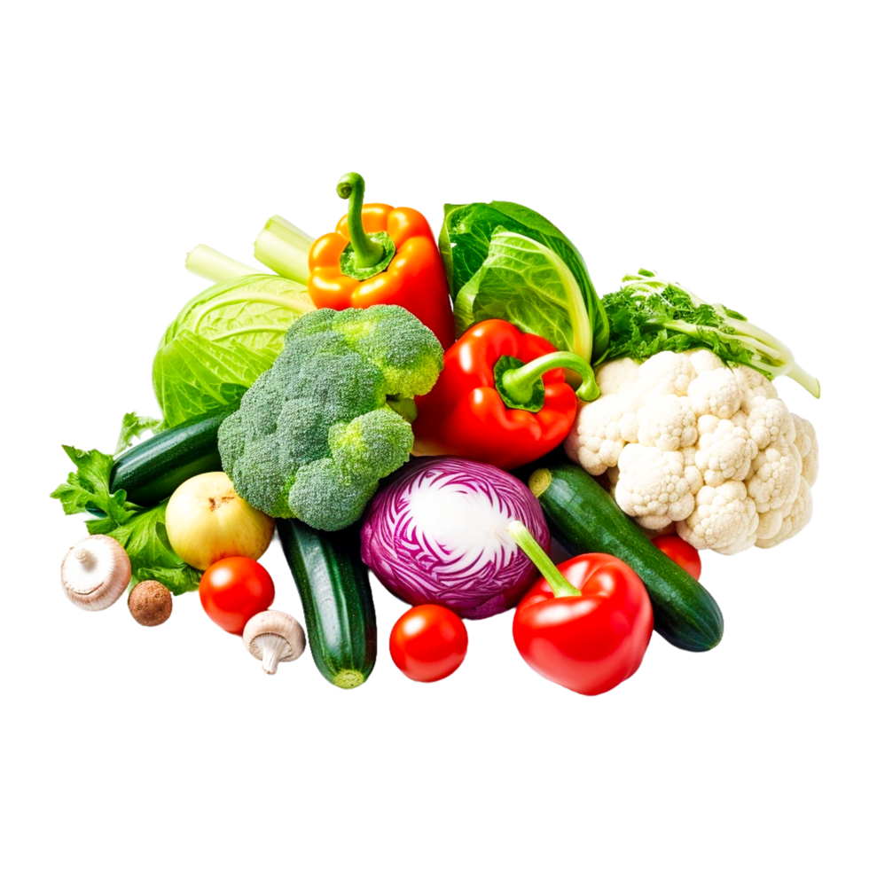 Fruit And Vegetable Combination  Generative Ai png
