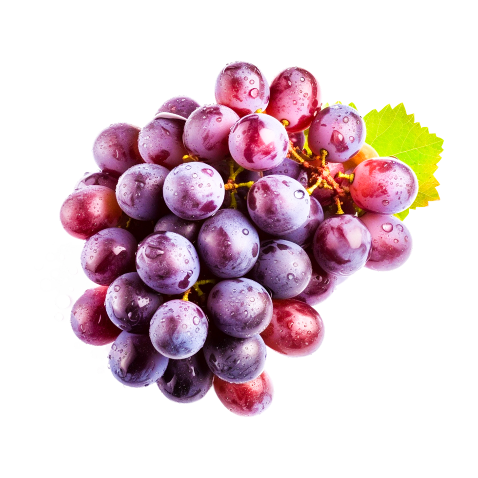 Bunch of fresh purple grapes  Generative Ai png