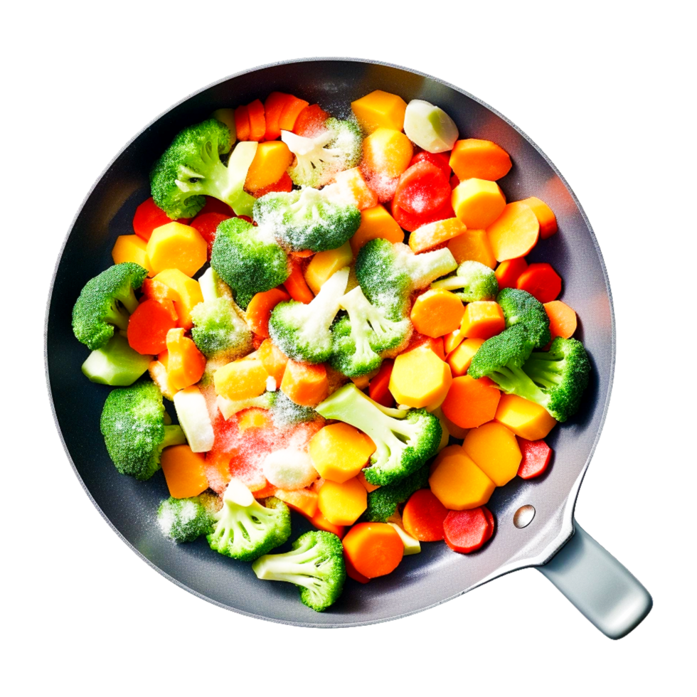 Frozen Vegetables Mix Generative Ai png