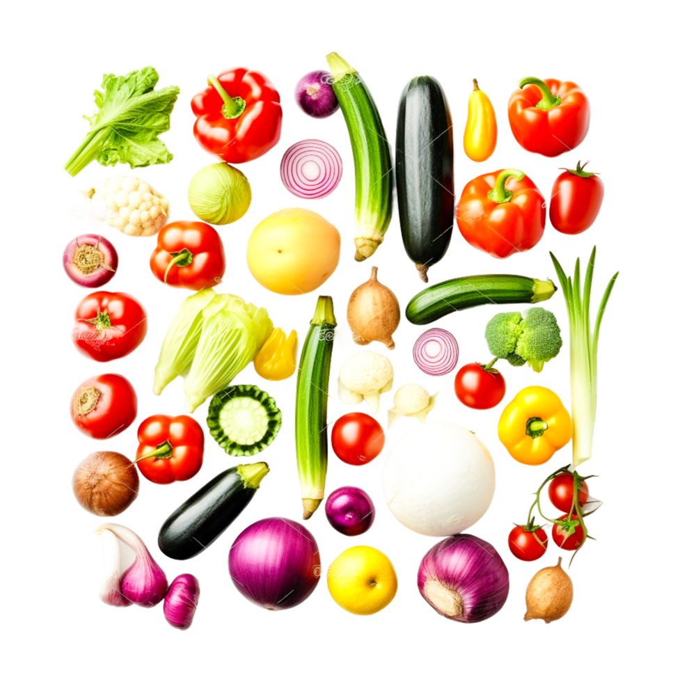set of vegetable and fruit Generative Ai png