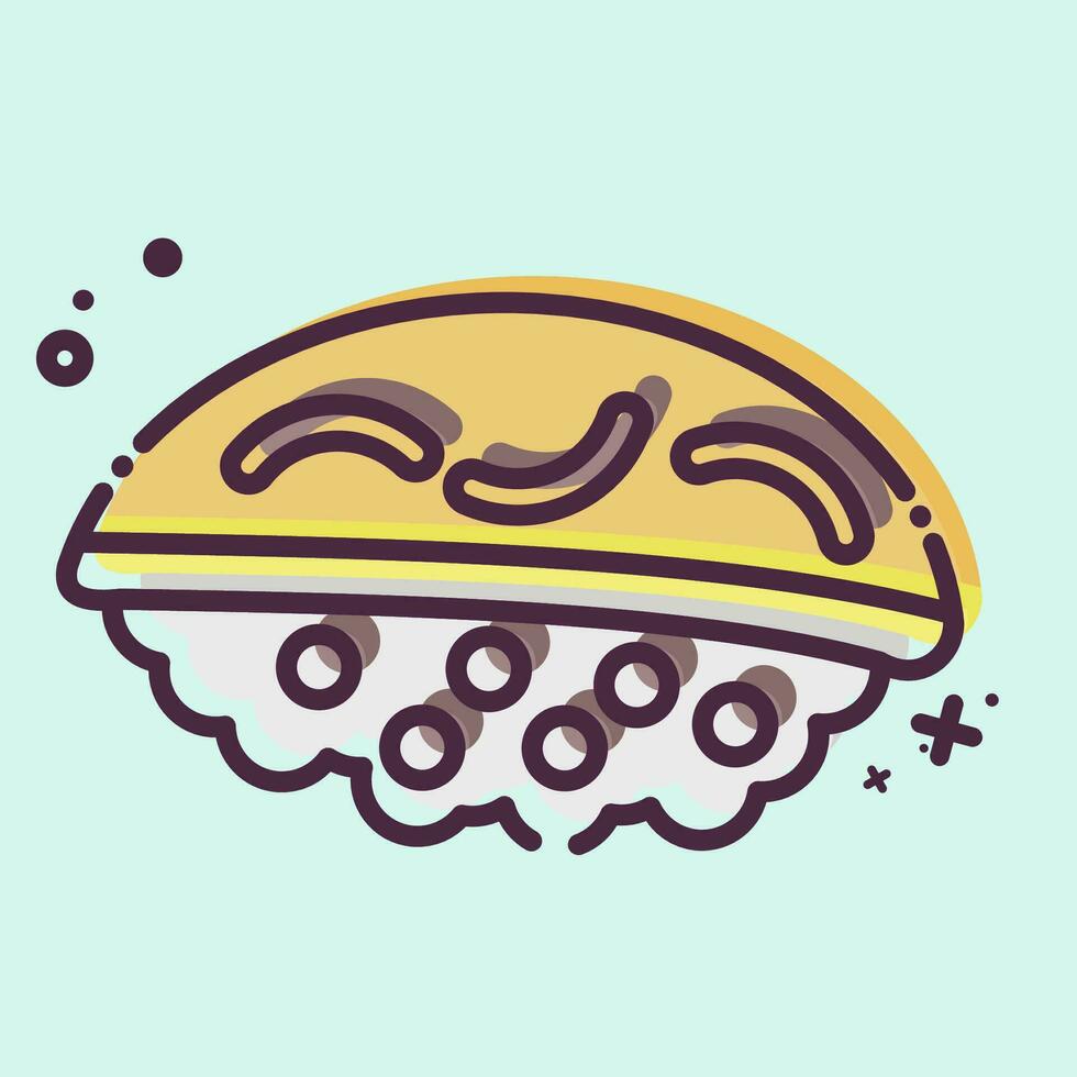 icono hirame. relacionado a Sushi símbolo. mbe estilo. sencillo diseño editable. sencillo ilustración vector