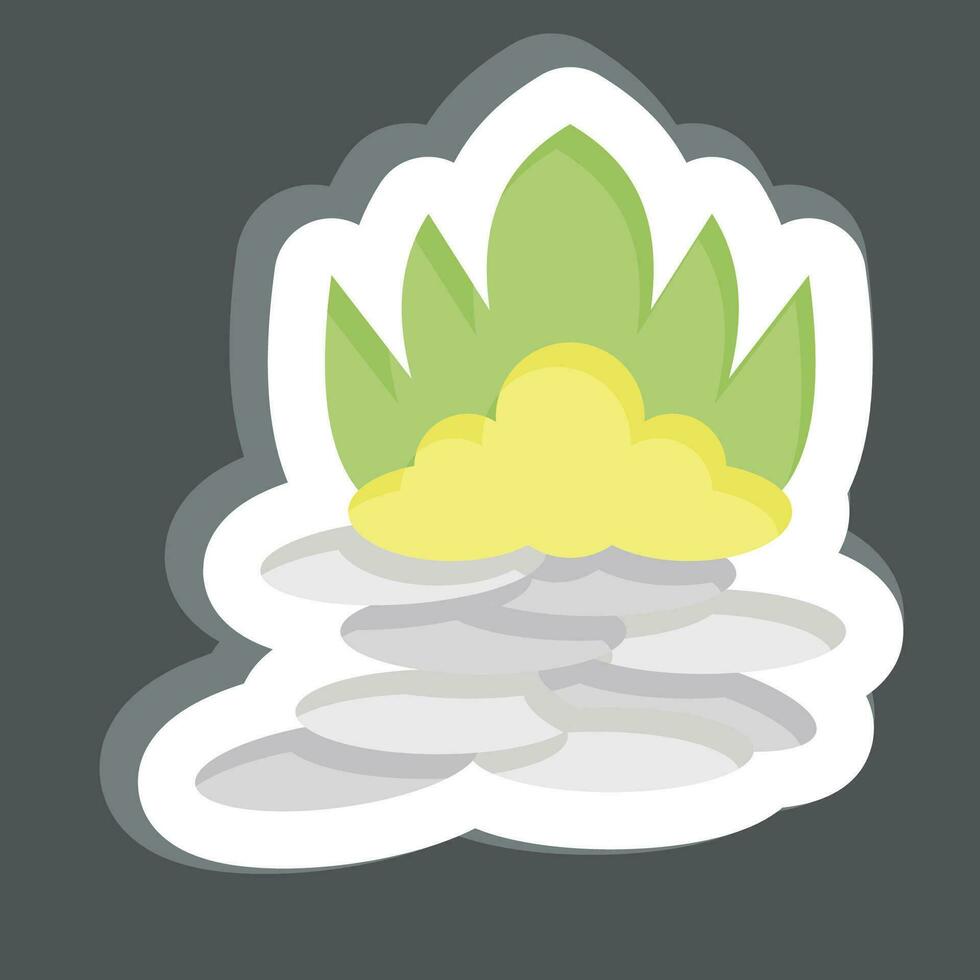 Sticker Shirasu. related to Sushi symbol. simple design editable. simple illustration vector