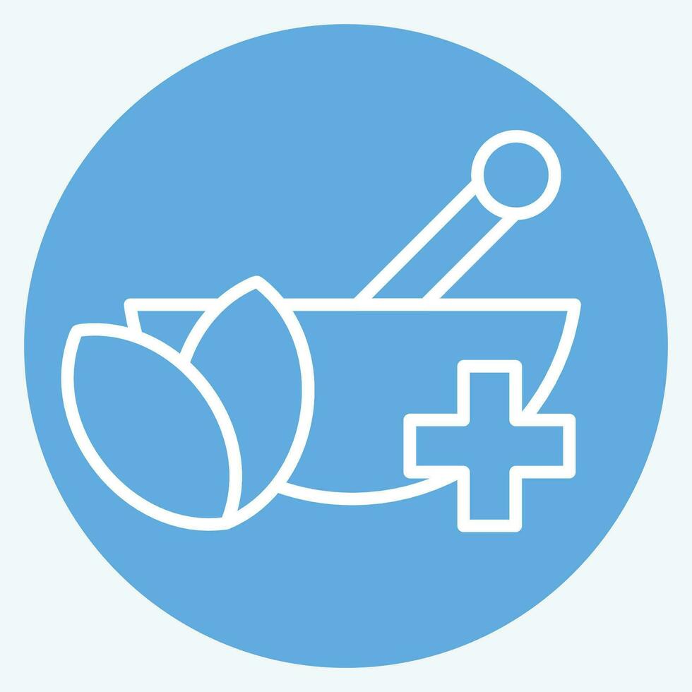 Icon Medicine. related to World Cancer symbol. blue eyes style. simple design editable. simple illustration vector