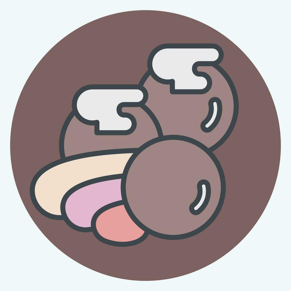 icono tako. relacionado a Sushi símbolo. color compañero estilo. sencillo diseño editable. sencillo ilustración vector