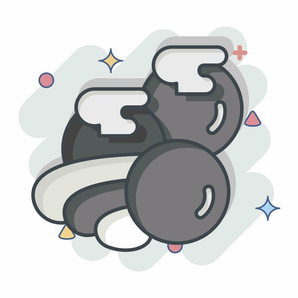 Icon Tako. related to Sushi symbol. comic style. simple design editable. simple illustration vector