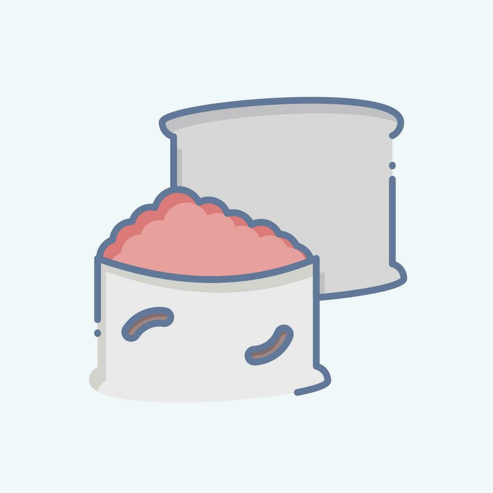 Icon Inari. related to Sushi symbol. doodle style. simple design editable. simple illustration vector