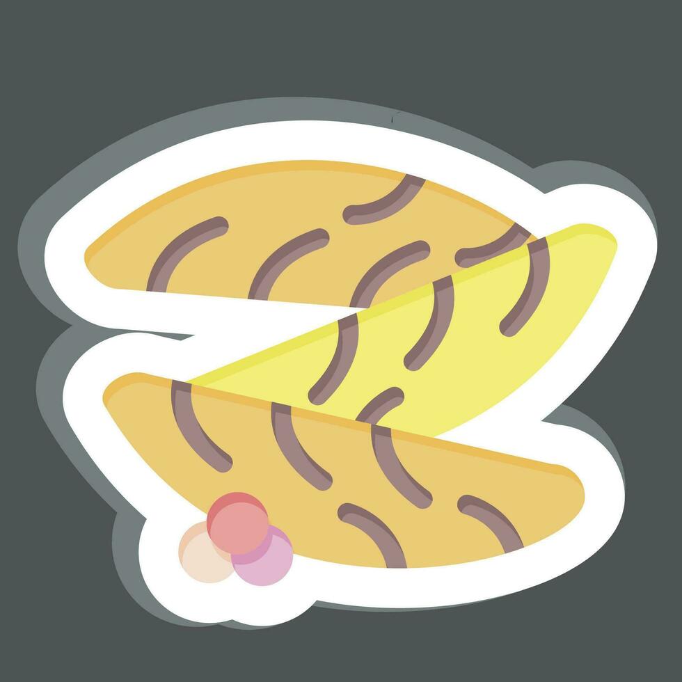 Sticker Kazunoko. related to Sushi symbol. simple design editable. simple illustration vector