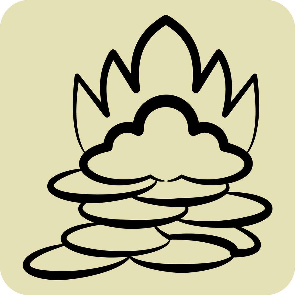 Icon Shirasu. related to Sushi symbol. hand drawn style. simple design editable. simple illustration vector