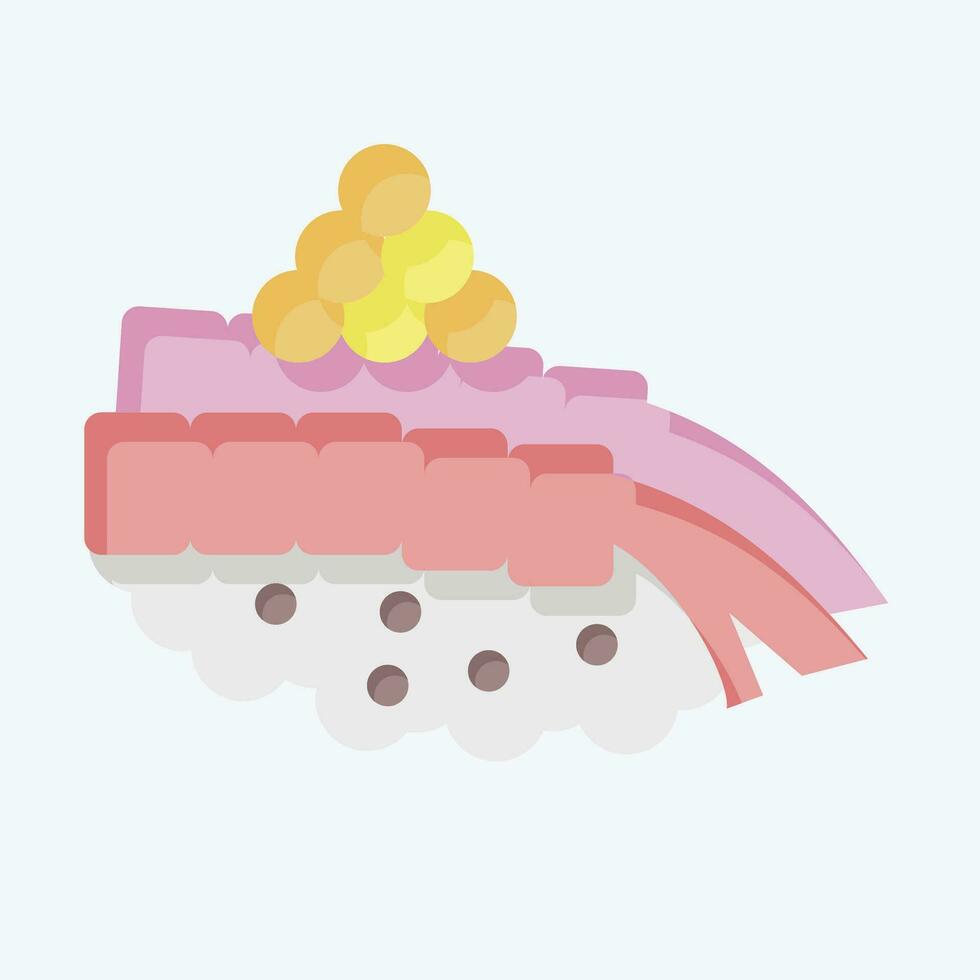 Icon Amaebi. related to Sushi symbol. flat style. simple design editable. simple illustration vector