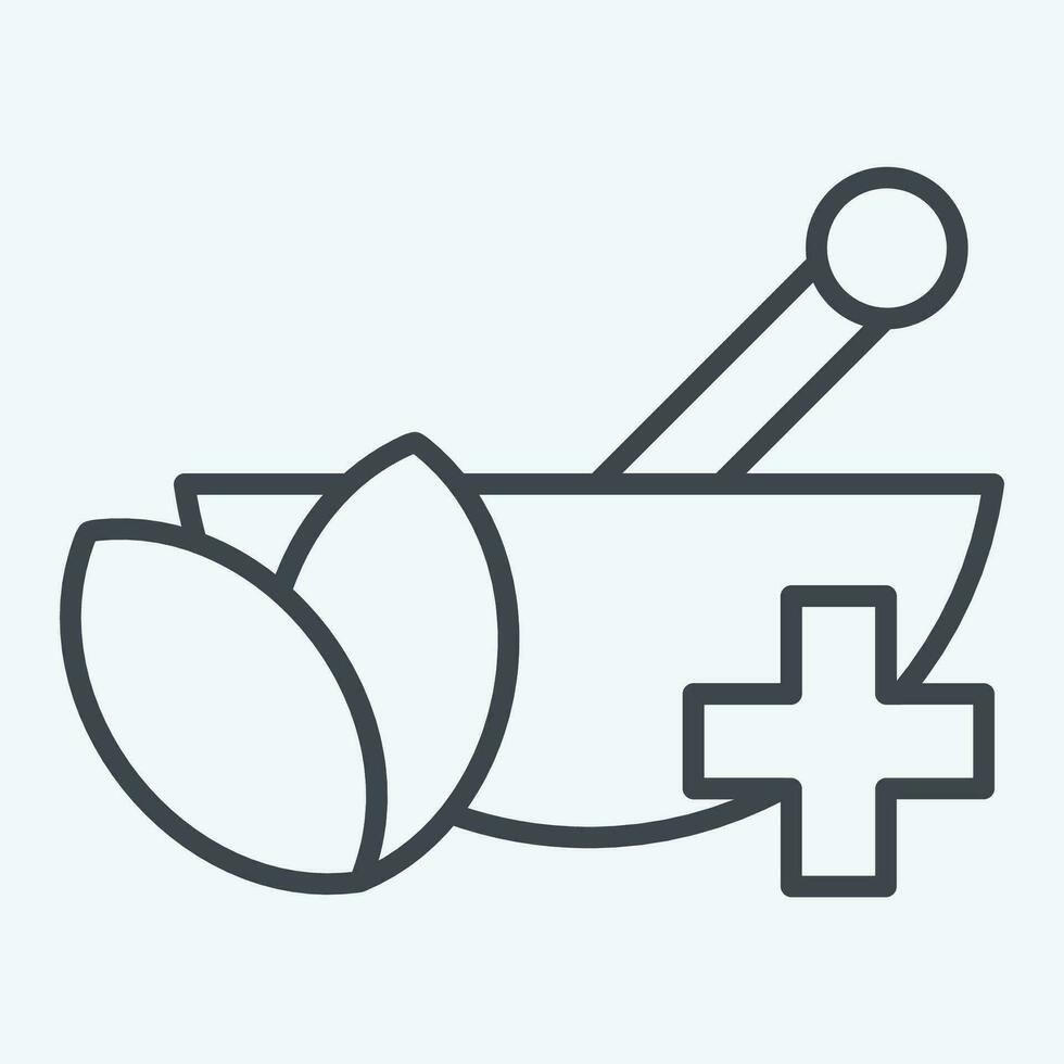 Icon Medicine. related to World Cancer symbol. line style. simple design editable. simple illustration vector