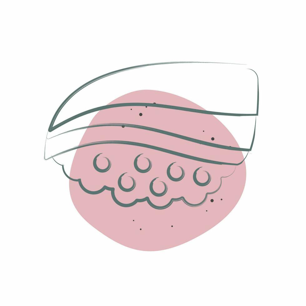 Icon Buri. related to Sushi symbol. Color Spot Style. simple design editable. simple illustration vector