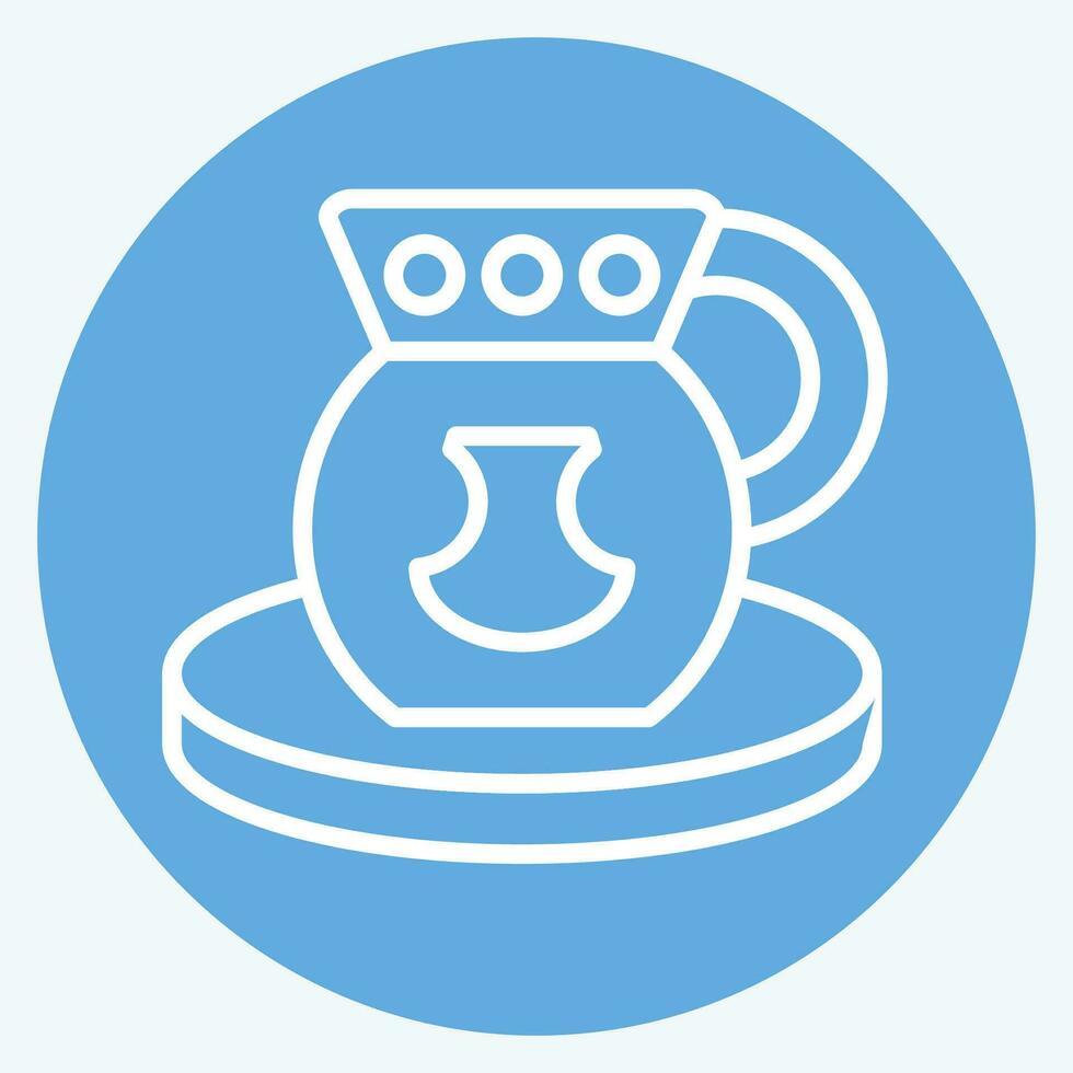 Icon Ayran. related to Turkey symbol. blue eyes style. simple design editable. simple illustration vector