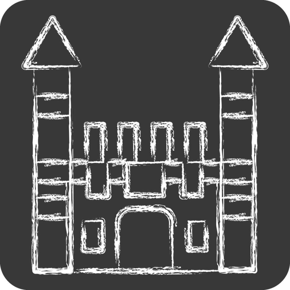 Icon Toplapi Palace. related to Turkey symbol. chalk Style. simple design editable. simple illustration vector