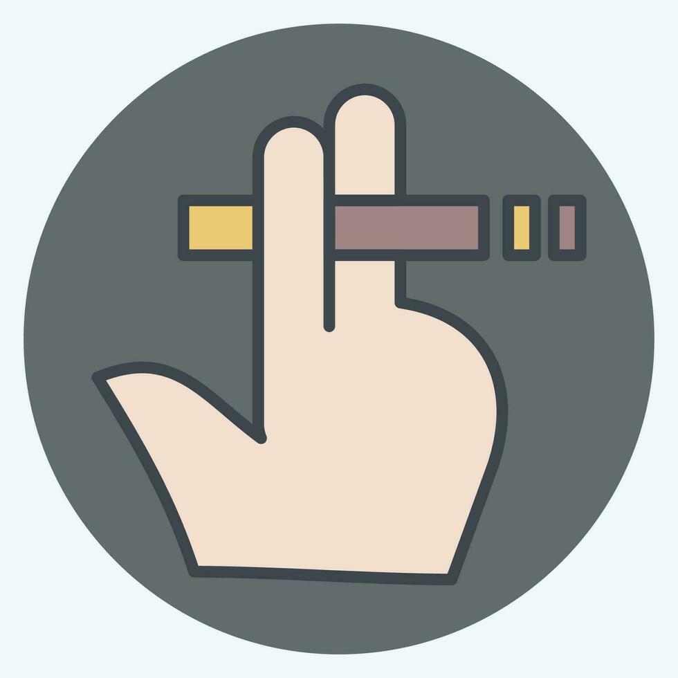 Icon Smoke. related to World Cancer symbol. color mate style. simple design editable. simple illustration vector
