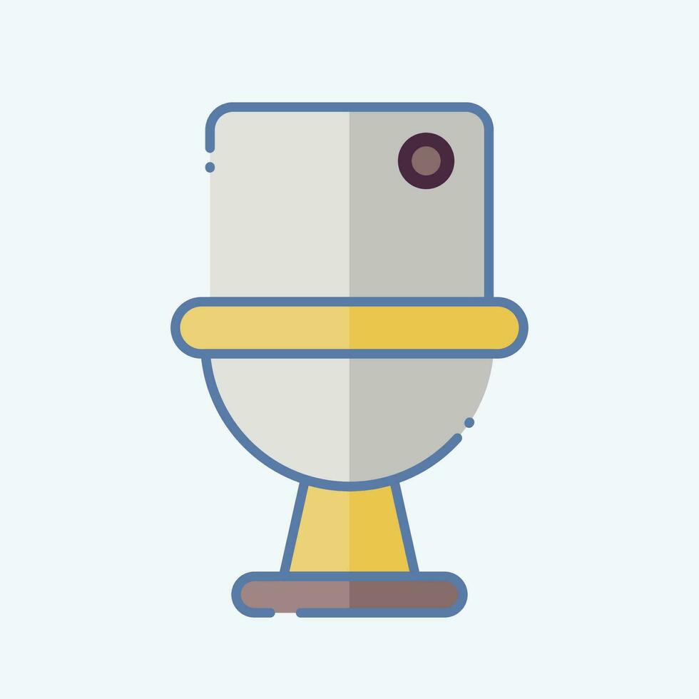 Icon Toilet. related to Cleaning symbol. doodle style. simple design editable. simple illustration vector