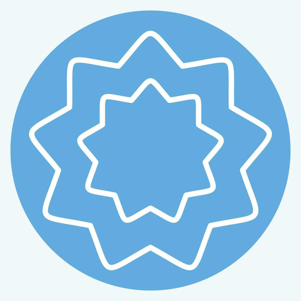 Icon Carcinogen. related to World Cancer symbol. blue eyes style. simple design editable. simple illustration vector
