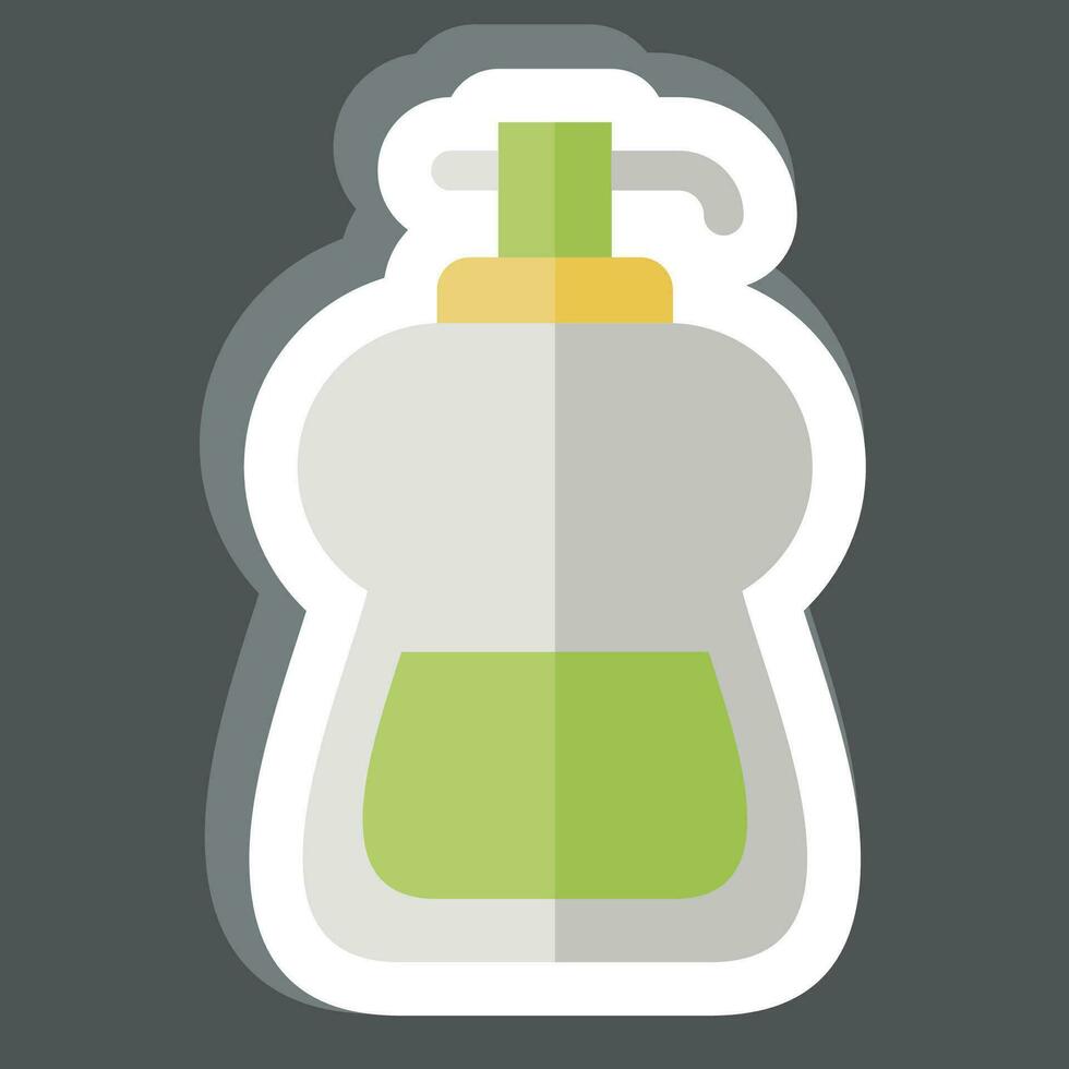 Sticker Liquid Soap. related to Cleaning symbol. simple design editable. simple illustration vector