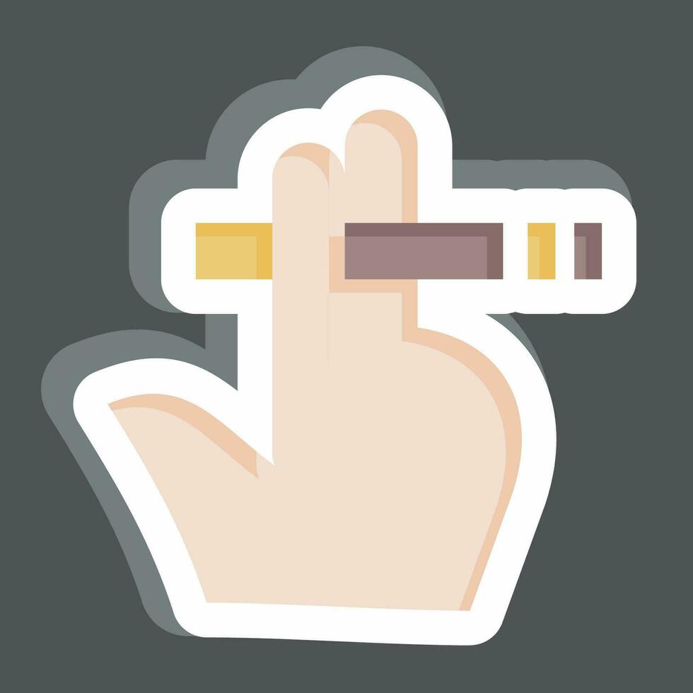 Sticker Smoke. related to World Cancer symbol. simple design editable. simple illustration vector