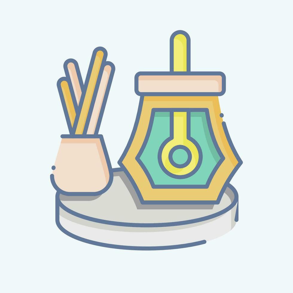 Icon Turkish Tea. related to Turkey symbol. doodle style. simple design editable. simple illustration vector