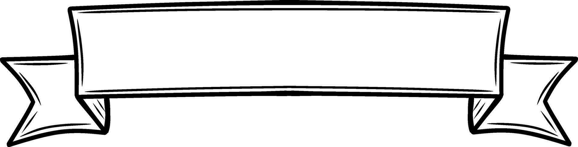 Sketch banner ribbon engraved old labels vector