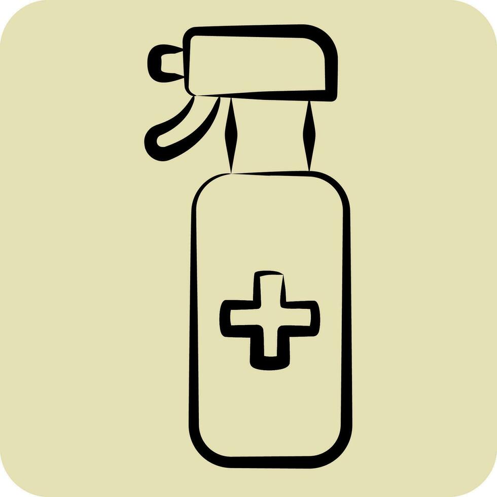 Icon Spray. related to Cleaning symbol. hand drawn style. simple design editable. simple illustration vector