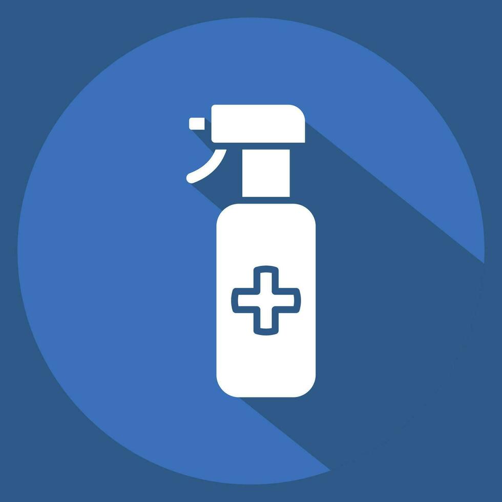 Icon Spray. related to Cleaning symbol. long shadow style. simple design editable. simple illustration vector