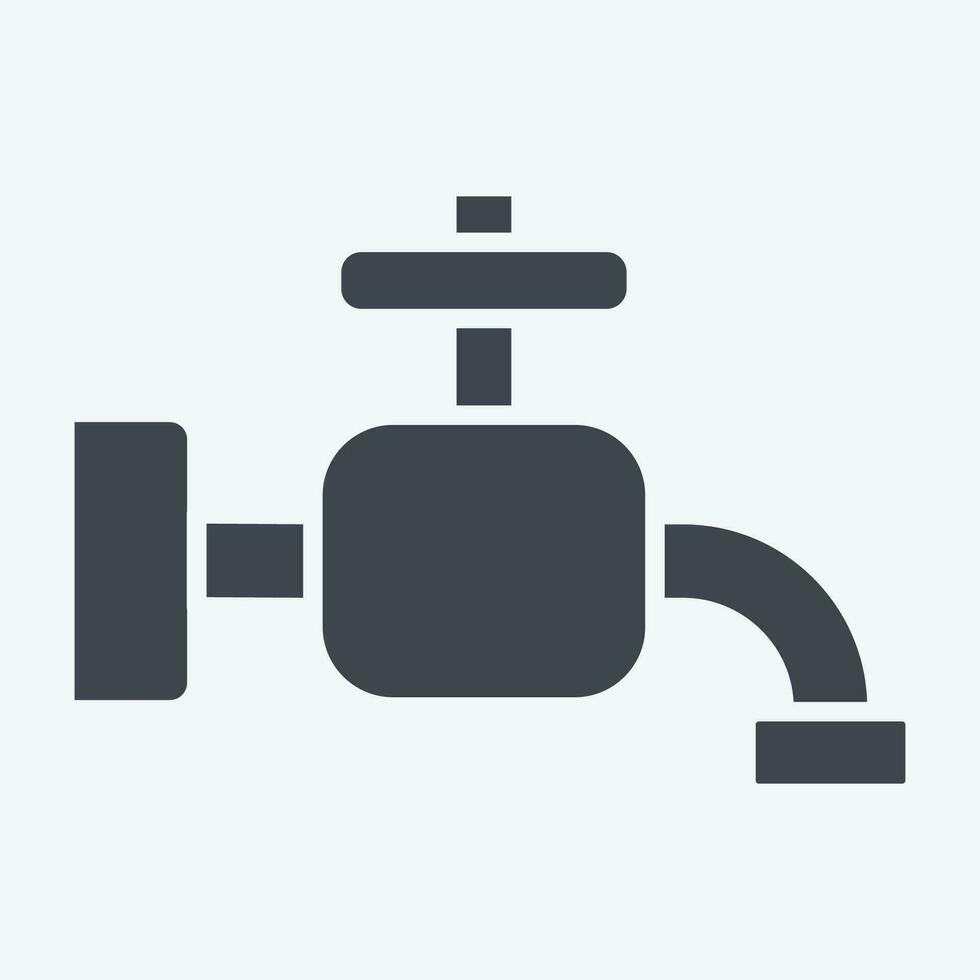 Icon Tap. related to Cleaning symbol. glyph style. simple design editable. simple illustration vector