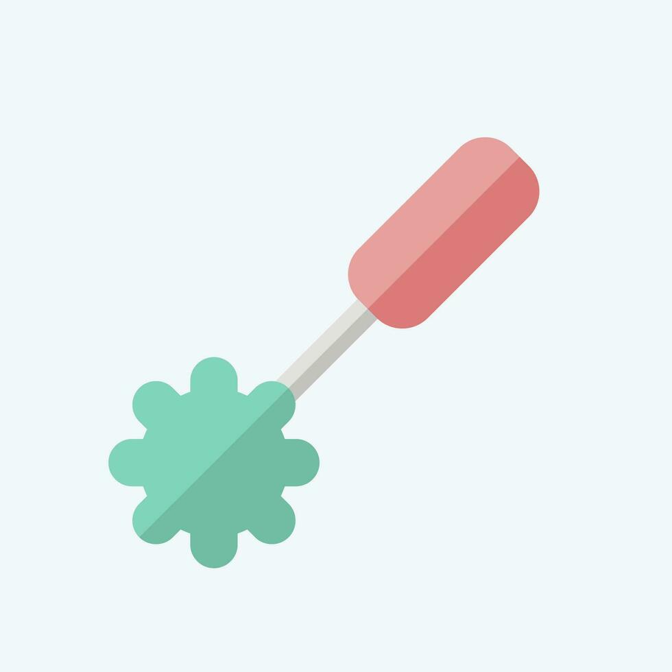 Icon Toilet Brush 2. related to Cleaning symbol. flat style. simple design editable. simple illustration vector