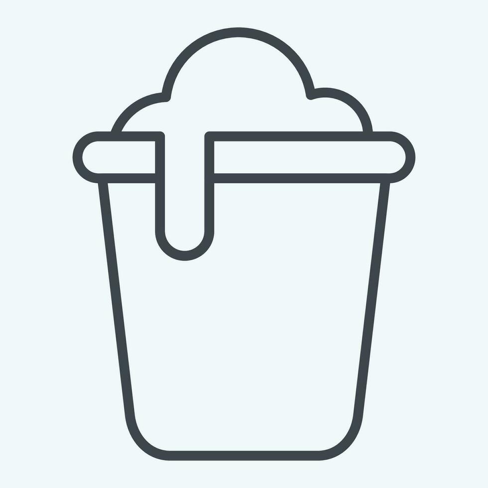 Icon Bucket. related to Cleaning symbol. line style. simple design editable. simple illustration vector