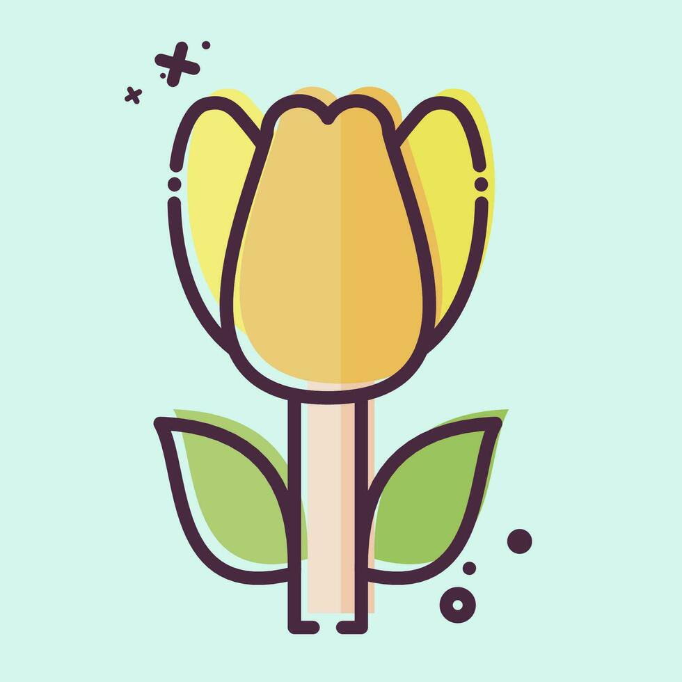 icono tulipán. relacionado a Turquía símbolo. mbe estilo. sencillo diseño editable. sencillo ilustración vector