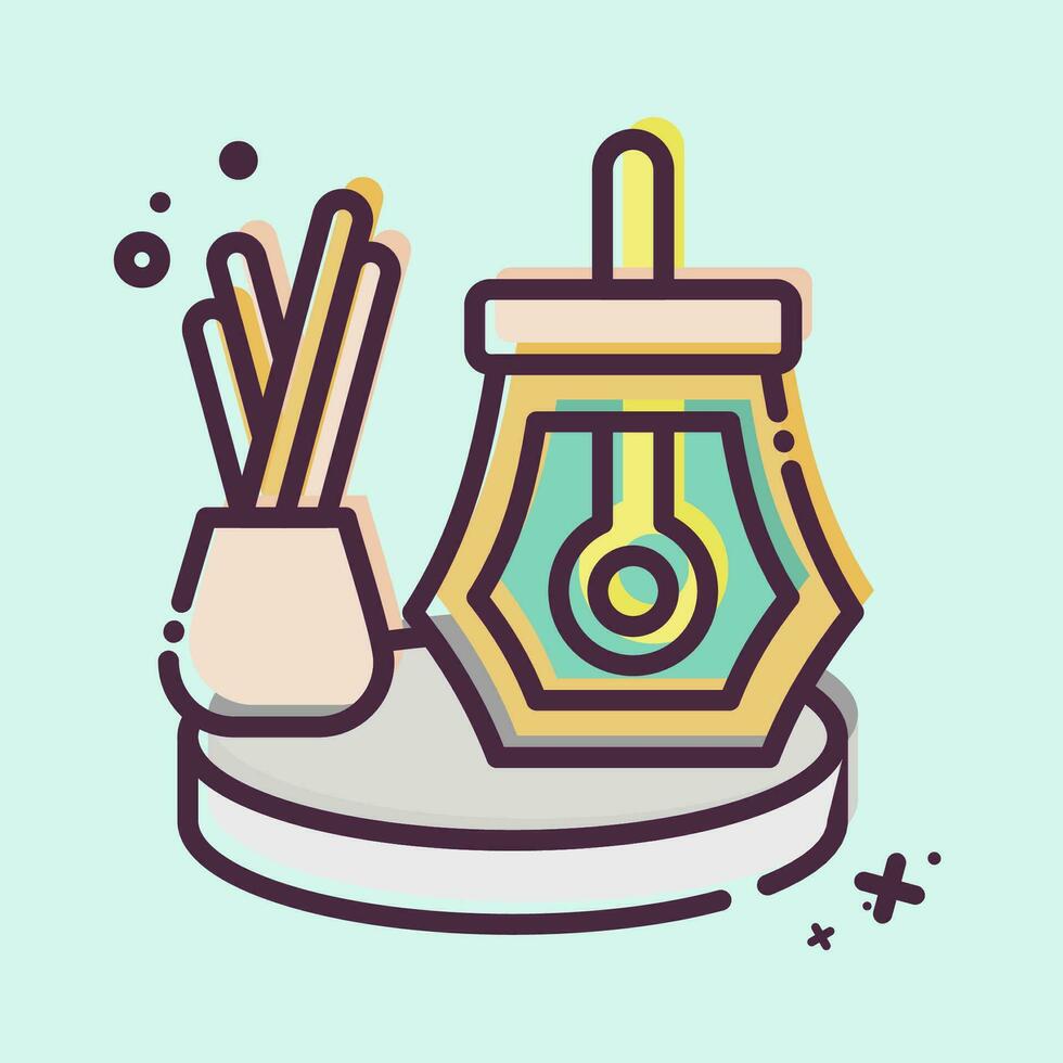 Icon Turkish Tea. related to Turkey symbol. MBE style. simple design editable. simple illustration vector