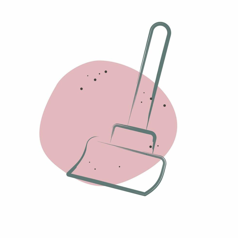 Icon Broom. related to Cleaning symbol. Color Spot Style. simple design editable. simple illustration vector