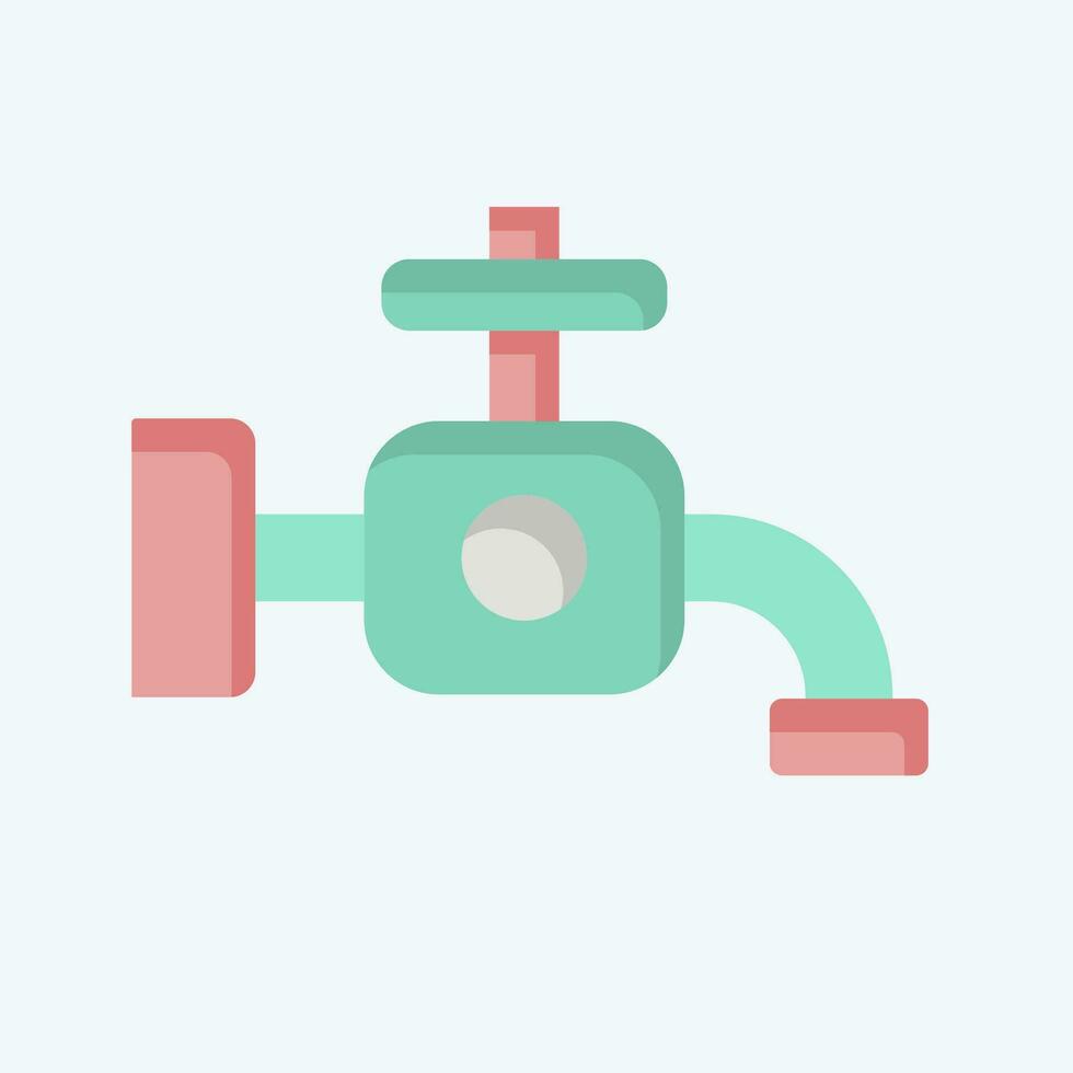 Icon Tap. related to Cleaning symbol. flat style. simple design editable. simple illustration vector