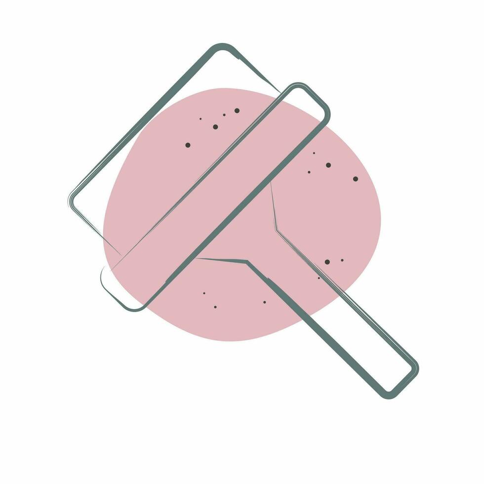 Icon Wiper. related to Cleaning symbol. Color Spot Style. simple design editable. simple illustration vector