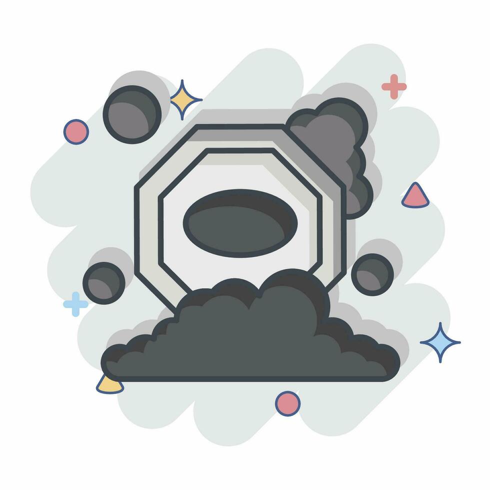 Icon Turkish Black Soap. related to Turkey symbol. comic style. simple design editable. simple illustration vector